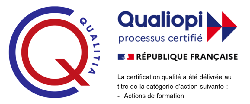 Logo Qualiopi — Processus certifié — République française