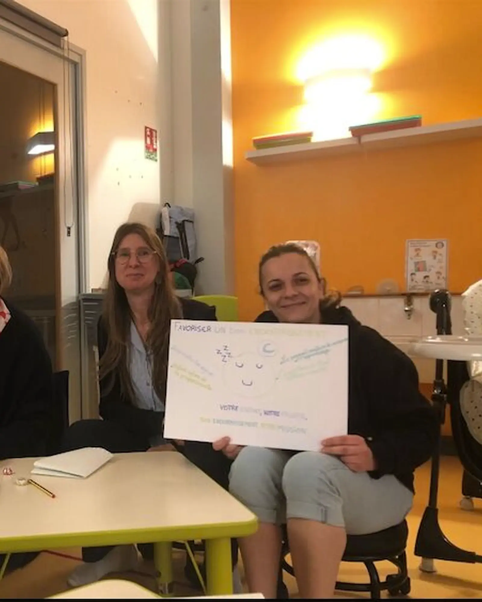 Atelier en petit groupe autour des supports pédagogiques de la formation